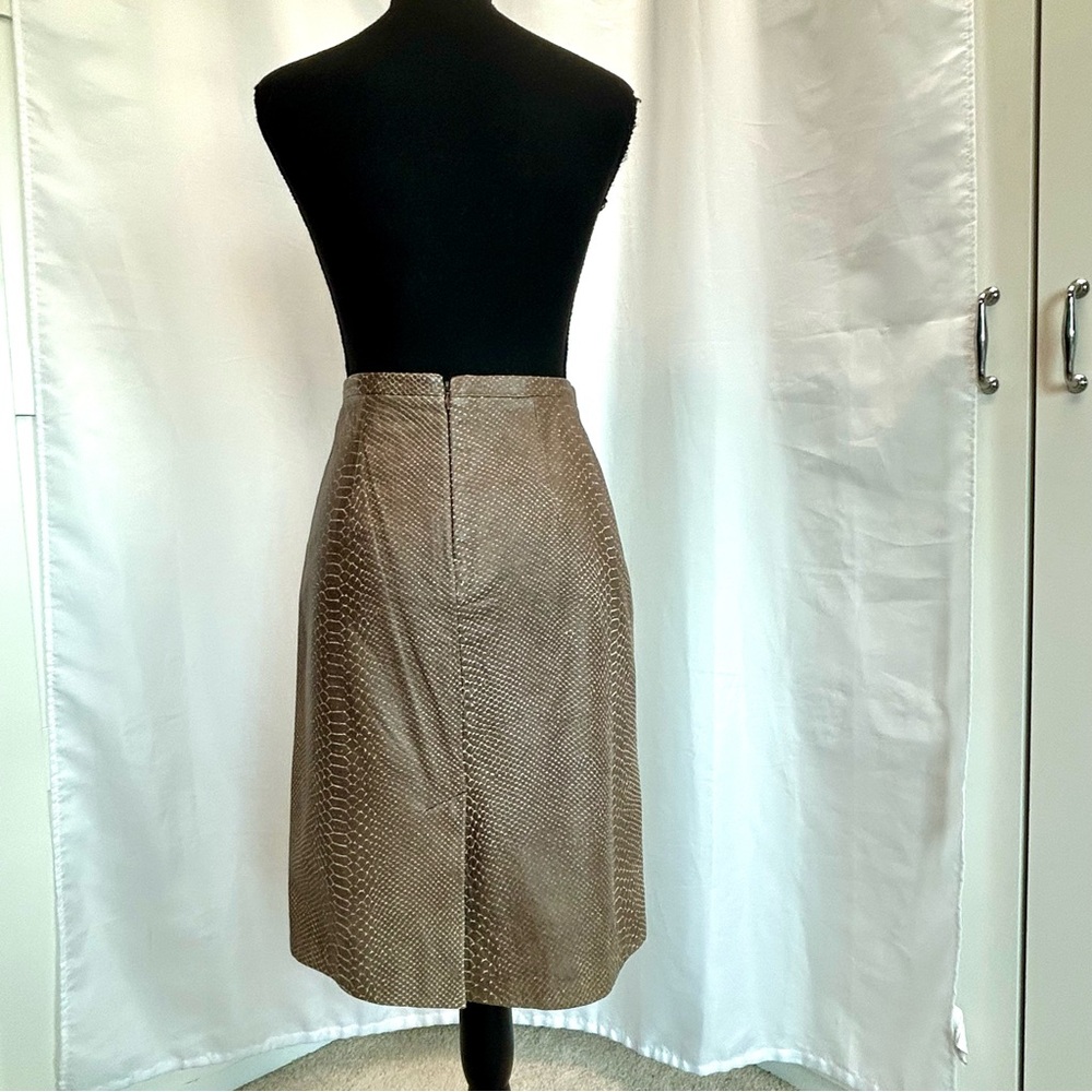 Bcbgmaxazria Taupe Brown Python Snake Print Genui… - image 4